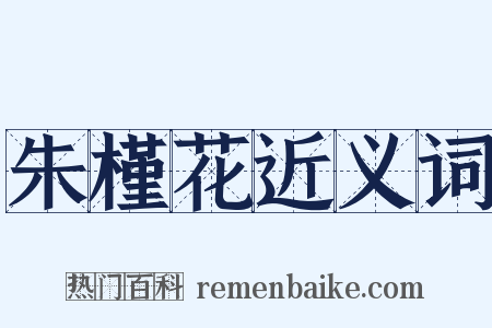 朱槿花近义词是什么意思的图片